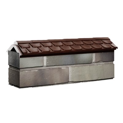 Парапет Elbrus Коричневый на 0.5 кирпича 130мм фото 1