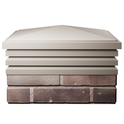 Колпак Бона Бежевый с посадкой 2х2 кирпича (513х513мм) фото 1