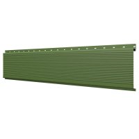 Линеарная потолочно-стеновая панель РИФЛЕНАЯ усиленная RAL6002 Зеленый Лист