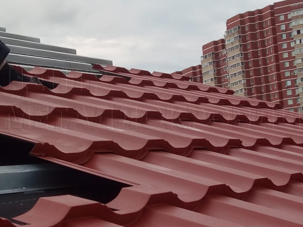 Металлочерепица Геркулес 8004 терракотовый Стальной Бархат от Центра Металлокровли в Омске Металлочерепица Геркулес 8004 терракотовый Стальной Бархат от Центра Металлокровли в Омске