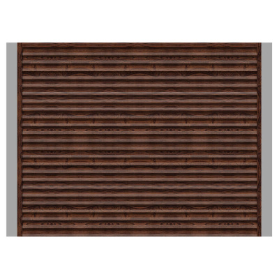 Забор жалюзи ЭКО-Z Темный Каштан 3D Принтек двусторонний с металлическими столбами