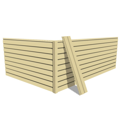 Фото сайдинга металлического (металлосайдинга) Корабельная доска RAL1014 Бежевый для фасада дома