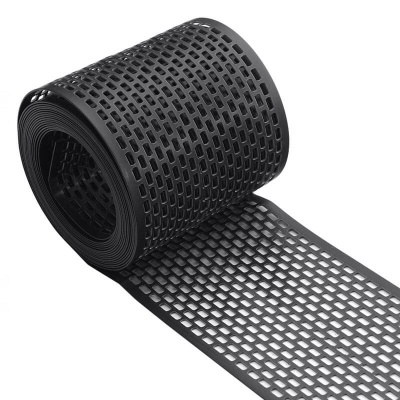 Сетка карнизная ПВХ черная для вентиляции карниза кровли