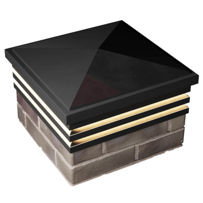 Колпак Бона на 1.5 кирпича Черный с подсветкой 2