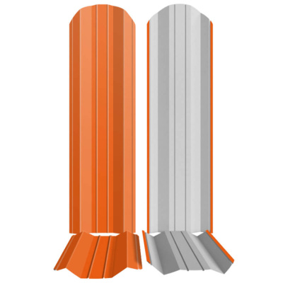 Штакетник металлический ЭКО М-образный 95мм RAL2004 Оранжевый Апельсин фото профиля